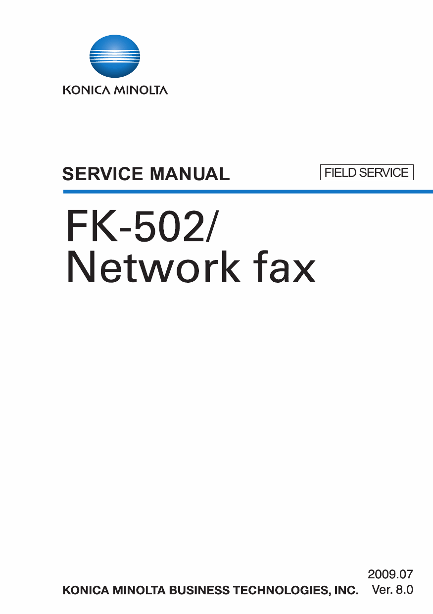 Konica-Minolta Options FK-502 FIELD-SERVICE Service Manual-1